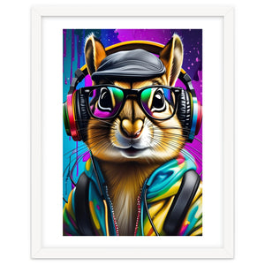 A Chipmunk In Headphones And Glasses by MakArena