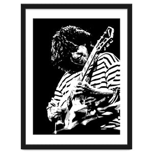 Pat Metheny American Jazz Guitarist Legend in Monochrome 3 by taurungka