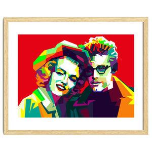 Marilyn Monroe And James Dean Pop Art WPAP by Artkreator