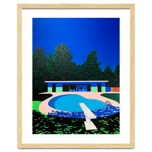 Hiroshi Nagai - Swimming Pool, City Pop At Night by William Morrin