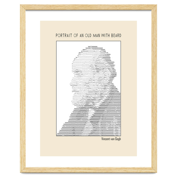 Portrait Of An Old Man With Beard – Ascii Art (vincent Van Gogh)
