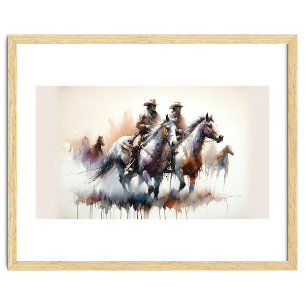 Cowboy Riders On Horses