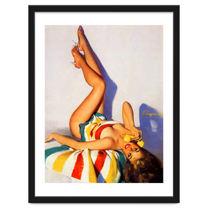 Sexy Pinup Girl Talking On The Vintage Phone by Hermes