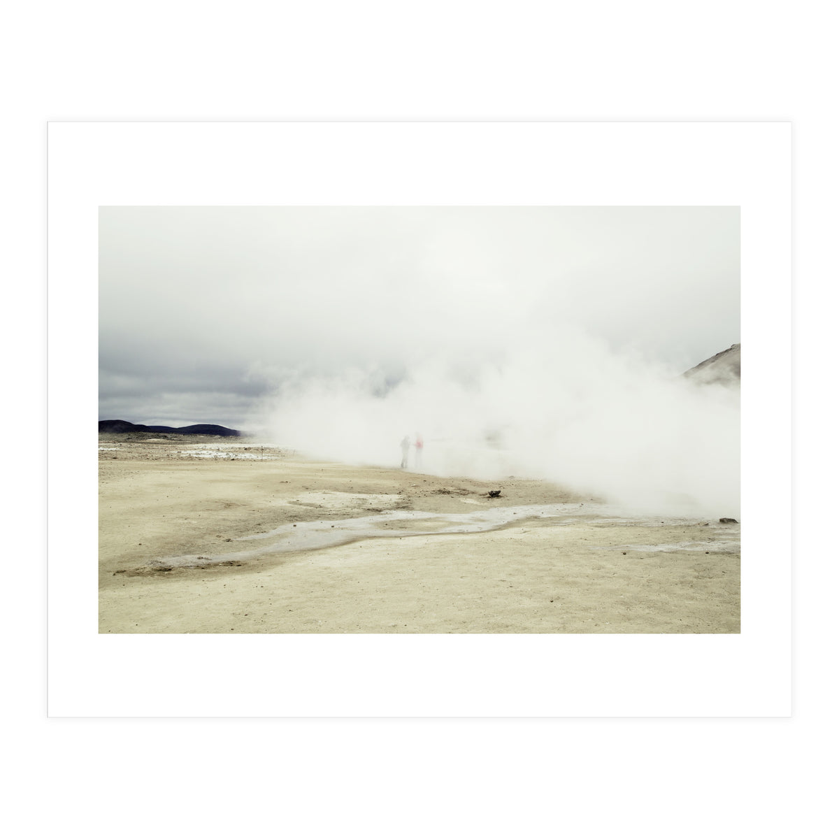 Tourists hidden in the hot spring steam - Iceland (Print Only)