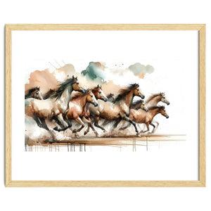 Horses Galloping by Chromatic Fusion Studio