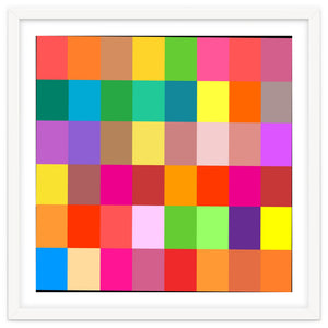 Colorful Rainbow Squares Patch by Baobab print store