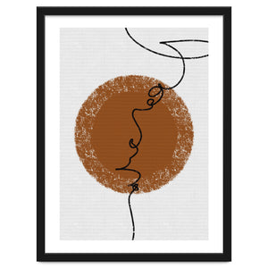 Abstract Brown and Black Lines by Yuli Saputra