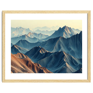 Hyper-Realistic Mountain Range Landscape Art by artistic