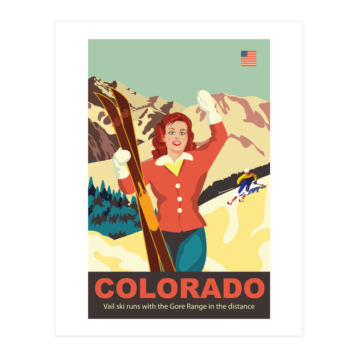 Colorado Ski Girl (Print Only)