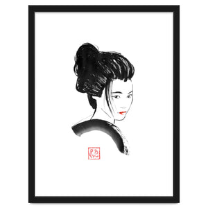 Geisha Face Red Lips by pechane