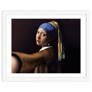 Girl With A Pearl Earring - Vermeer - Selfie by Dito Von Tease