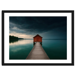 Moody Boathouse Photography Lake House by neeteshdsgn