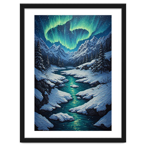 Ethereal Northern Lights: Arctic Winter Valley by artistic