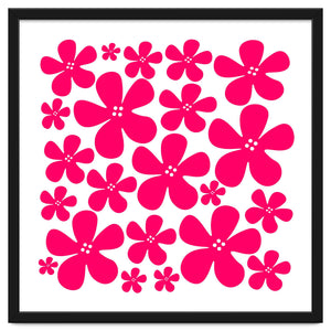 Pink Flowers Pattern by Baobab print store