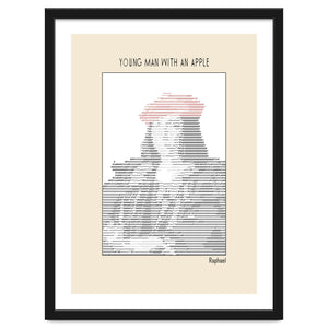 Young Man with an Apple (1505) – Raphael (ascii art) by Doa Project