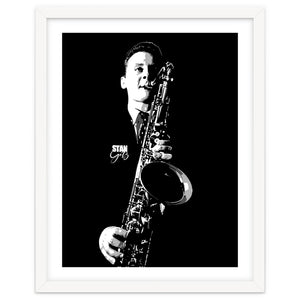 Stan Getz American Jazz Saxophonist in Grayscale by taurungka