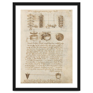 Folio f 85r. Codex Madrid I (Ms. 8937) "Treaty of statics and mechanics", 192 folios with 384 pag... by Album