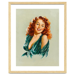 Portrait Of A Redhead Pinup Woman by Hermes