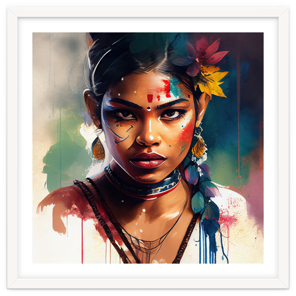 Festival Bloom Hindu Portrait