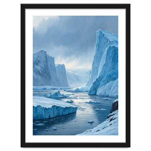 Majestic Arctic Icebergs and Glacial Valley by artistic
