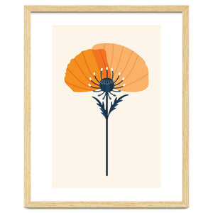 Orange Half Poppy by Taya Cosgrove