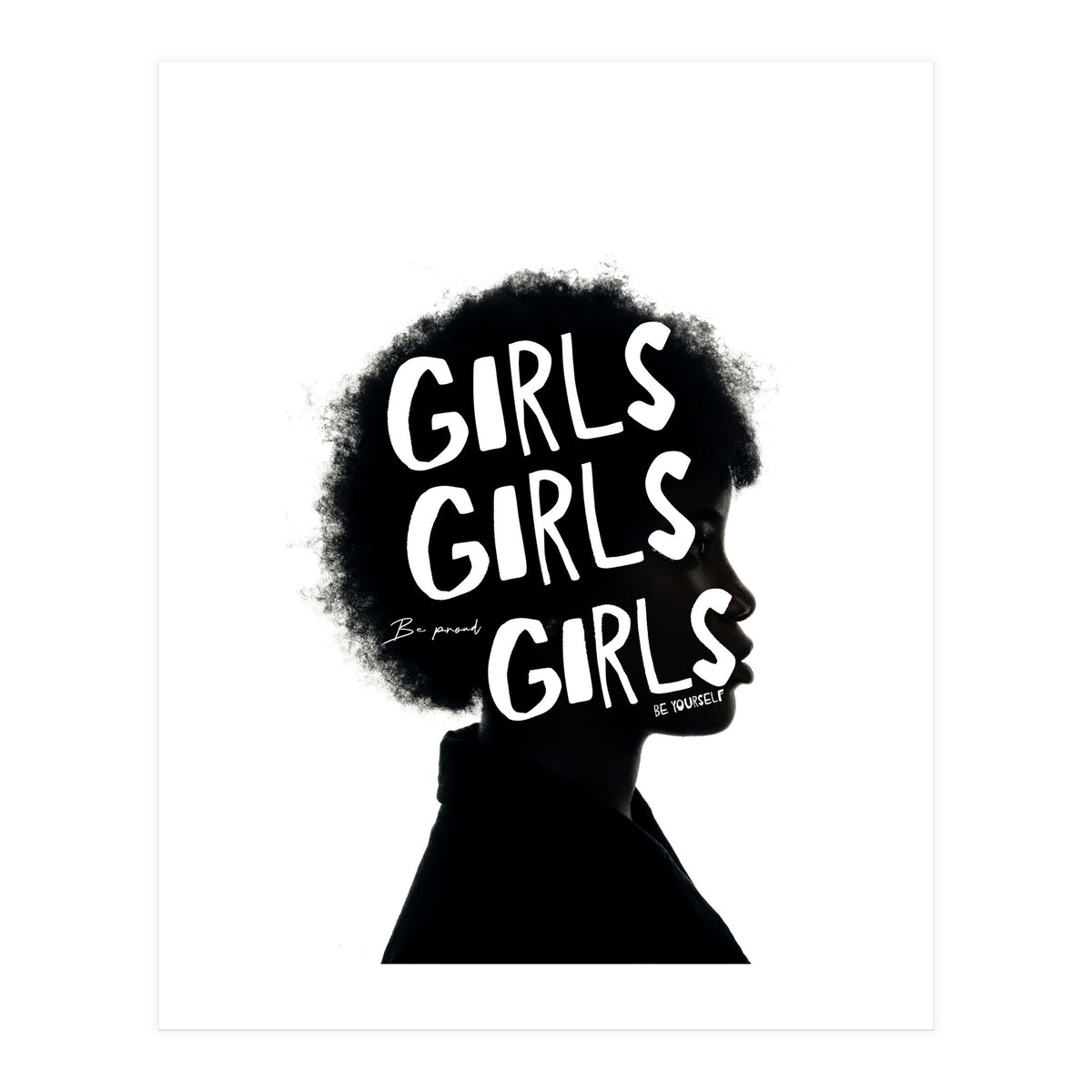 Girls Girls Girl Feminist women Empowerment (Print Only)