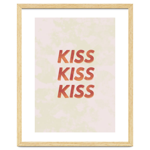 Kiss Kiss Kiss Love Typography