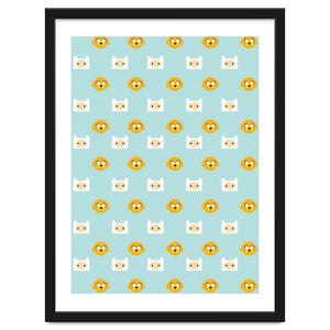 Minimalist Finn And Jake Seamless Cartoon Pattern by kiamiontie