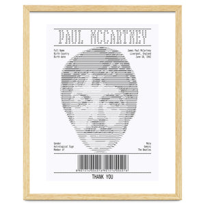 Receipt Art Paul Mc Cartney by Doa Project
