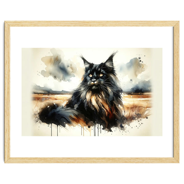Mystical Black Cat In The Wild