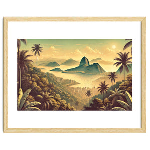 Vintage Brazil, Rio De Janeiro Tropics Poster by Chromatic Fusion Studio