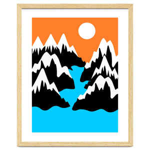 Mountainous River Mouth by Baobab print store