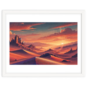 Vintage Chile, Atacama Desert Sunset Poster by Chromatic Fusion Studio
