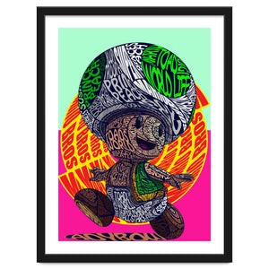 Toad Mushroom Cartoon Pop Art by Artkreator