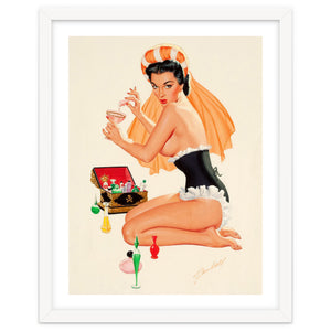 Young And Beautiful Witch Preparing A Love Portion by Hermes