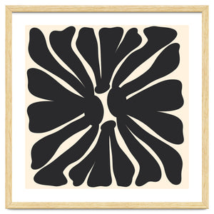Abstract Monochrome Flower 2 by Wackapacka