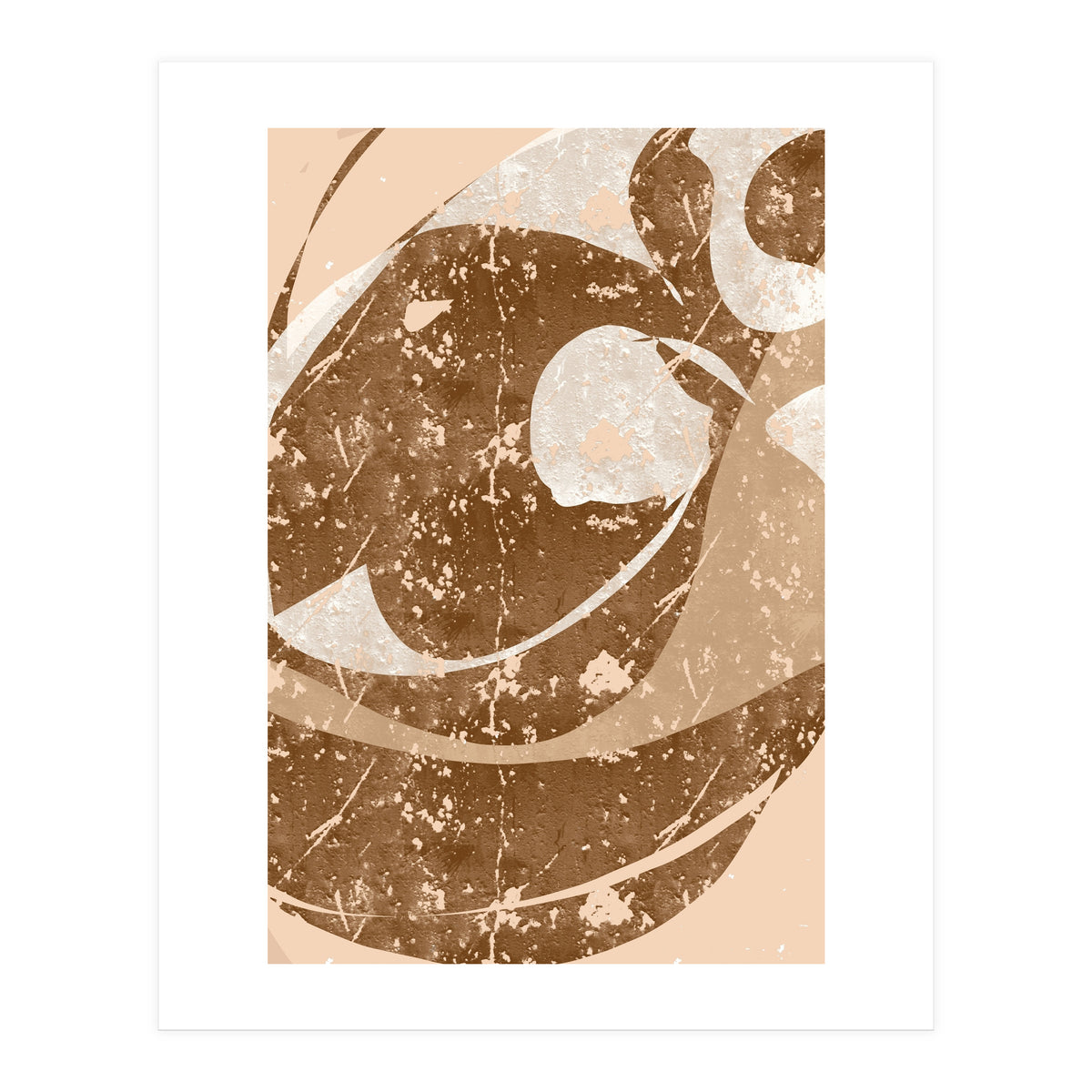 Brown Abstract Clash (Print Only)