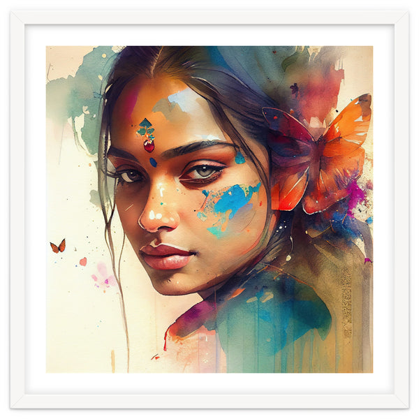 Butterfly Whisper Hindu Portrait