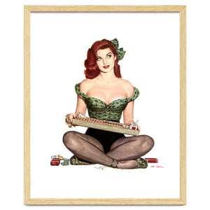 Pinup Sexy Girl Selling Cigarettes by Hermes