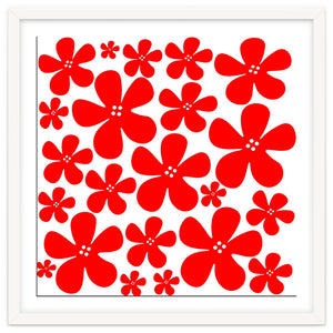 Red Flowers Pattern by Baobab print store