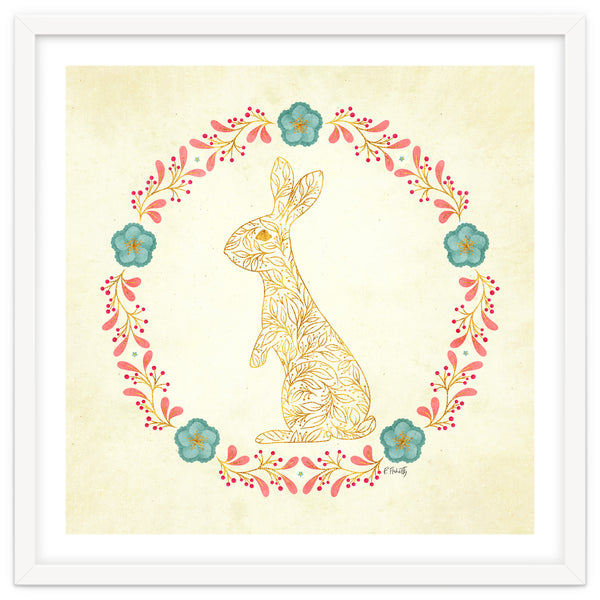 Floral Rabbit Wreath