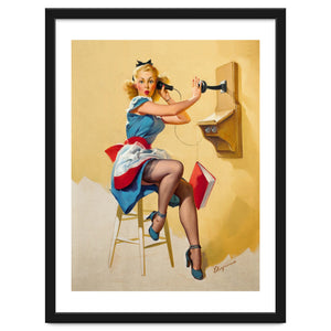 Pinup Gossip Girl On The Phone by Hermes