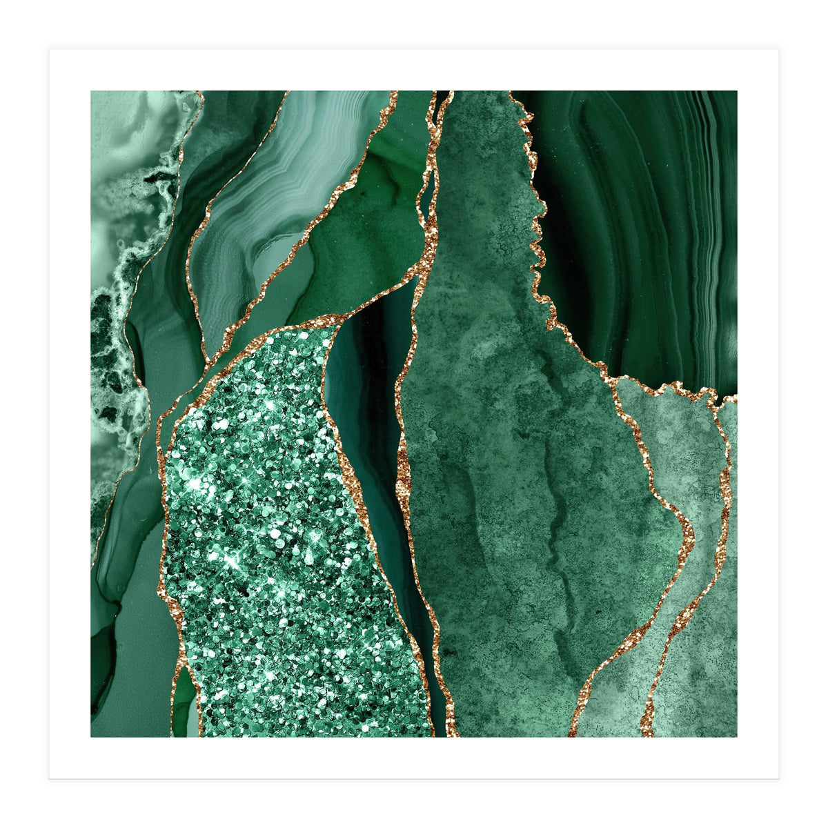 Agate Glitter Ocean Texture 14 (Print Only)