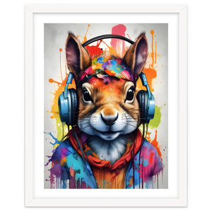 Squirrel In Headphones by MakArena
