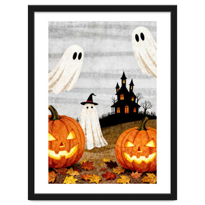 Spooky Halloween Ghost Pumpkin by neeteshdsgn