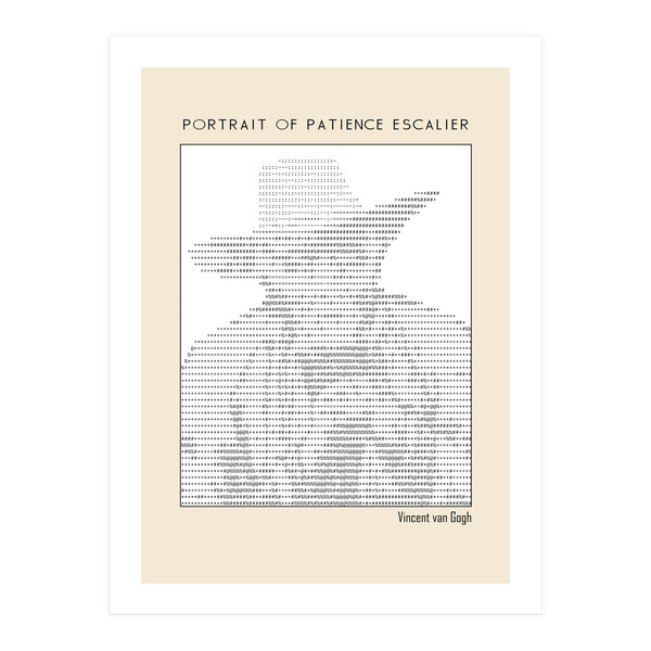 Portrait of Patience Escalier (1888) - Vincent van Gogh(ascii art) (Print Only)