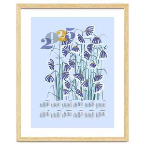 calendar 2025 pastel light blue by Annick