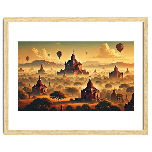 Vintage Bagan Poster, Myanmar