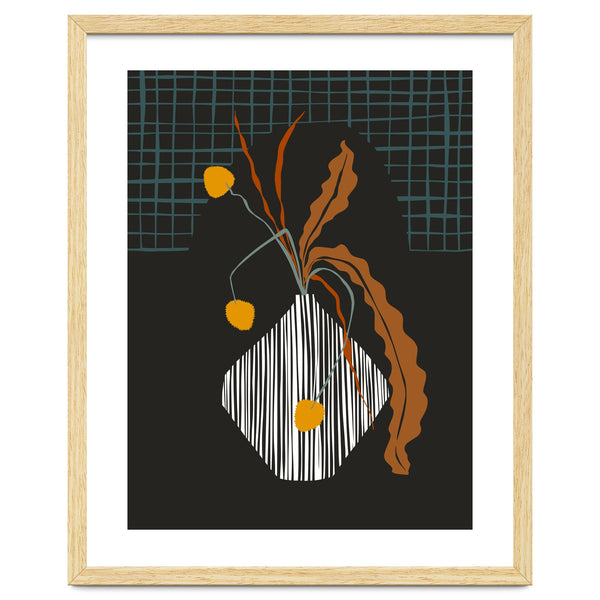 Midcentury ikebana dark