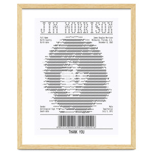 Receipt Art Jim Morrison by Doa Project
